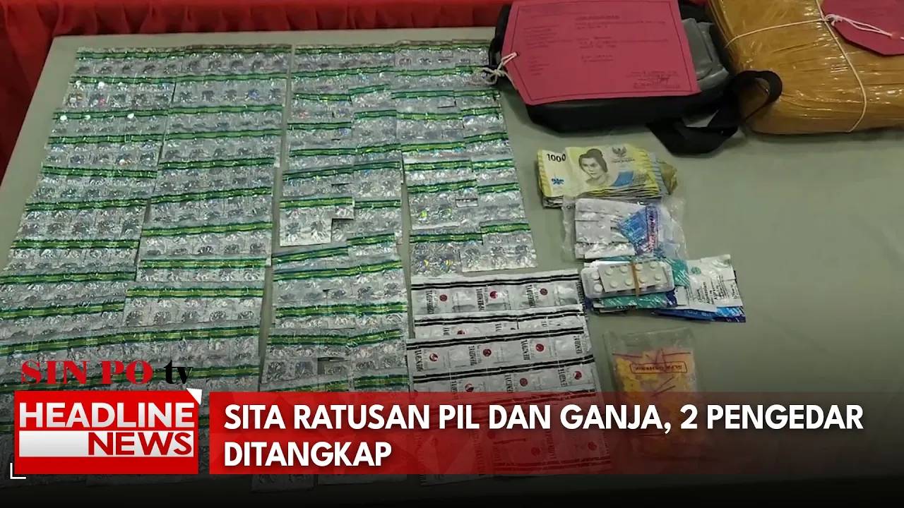 Sita Ratusan Pil dan Ganja, 2  Pengedar Ditangkap