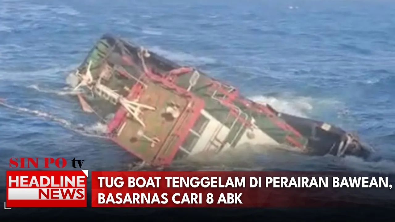 Tug Boat Tenggelam di Perairan Bawean, Basarnas Cari 8 ABK