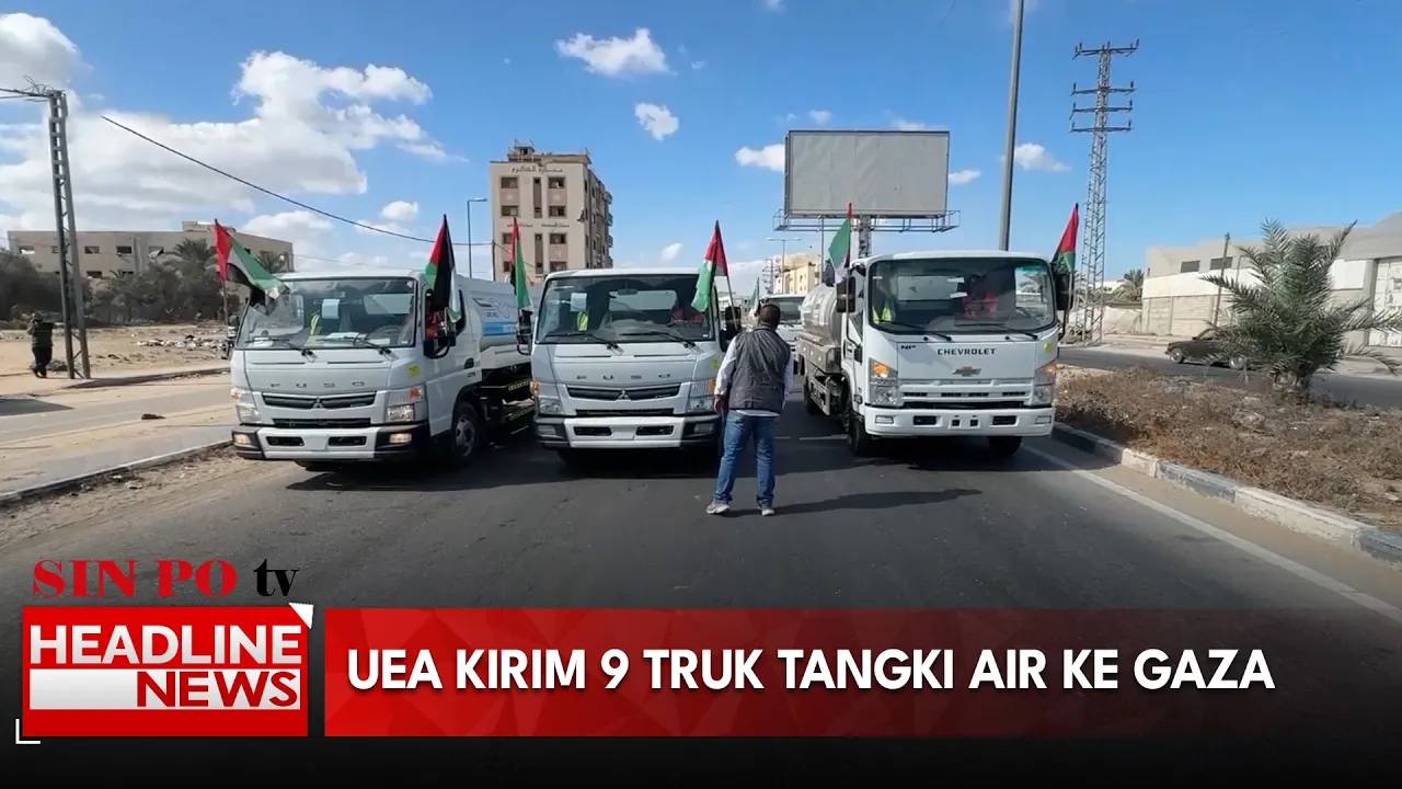 UEA Kirim 9 Truk Tangki Air ke Gaza