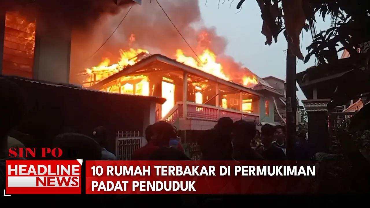 10 Rumah Terbakar di Permukiman Padat Penduduk