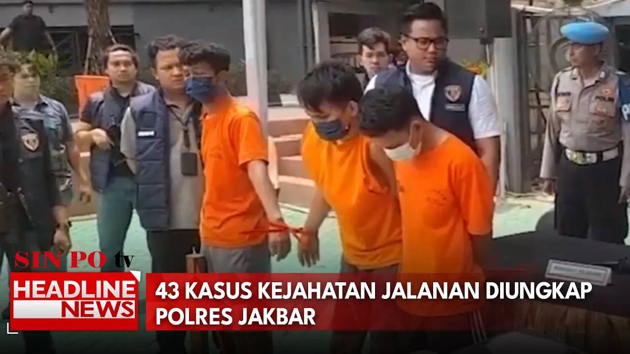 43 Kasus Kejahatan Jalanan Diungkap Polres Jakbar