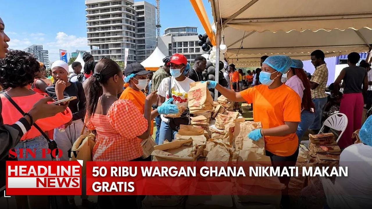 50 Ribu Wargan Ghana Nikmati Makan Gratis