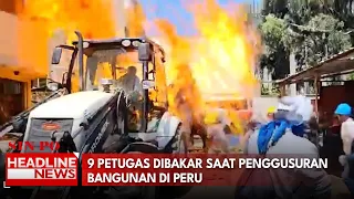 9 Petugas Dibakar Saat Penggusuran Bangunan di Peru