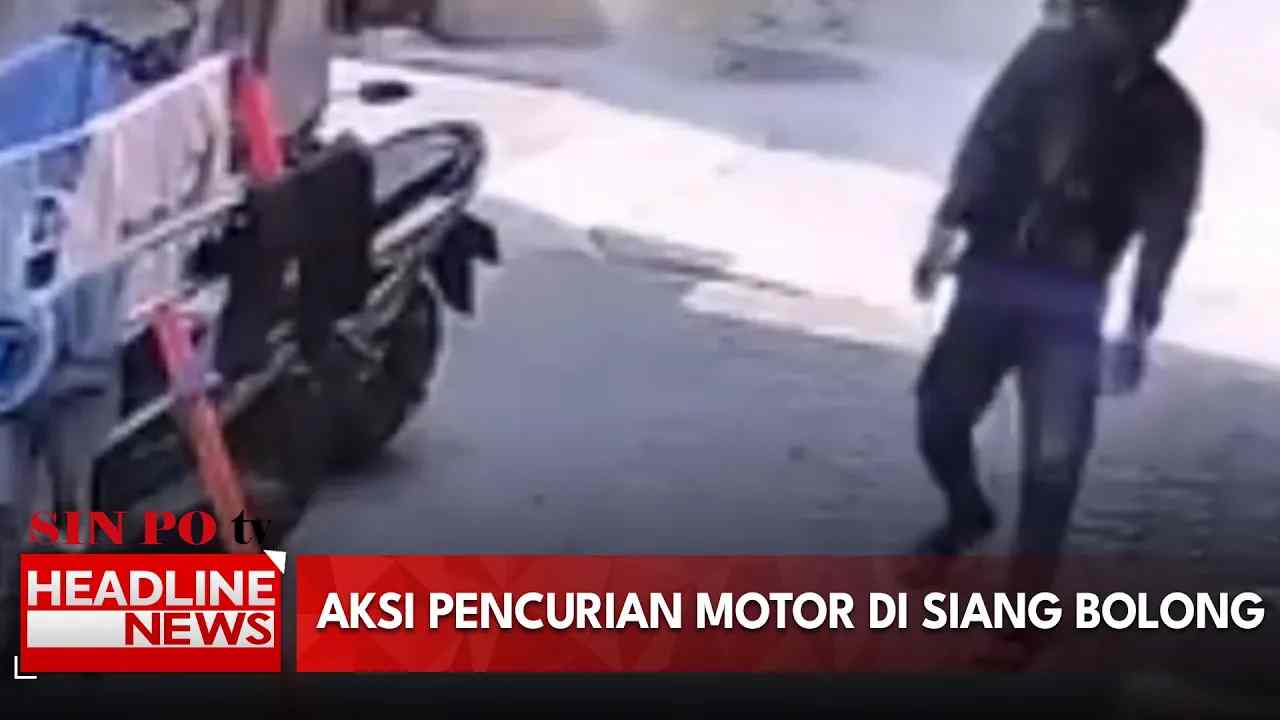 Aksi Pencurian Motor di Siang Bolong