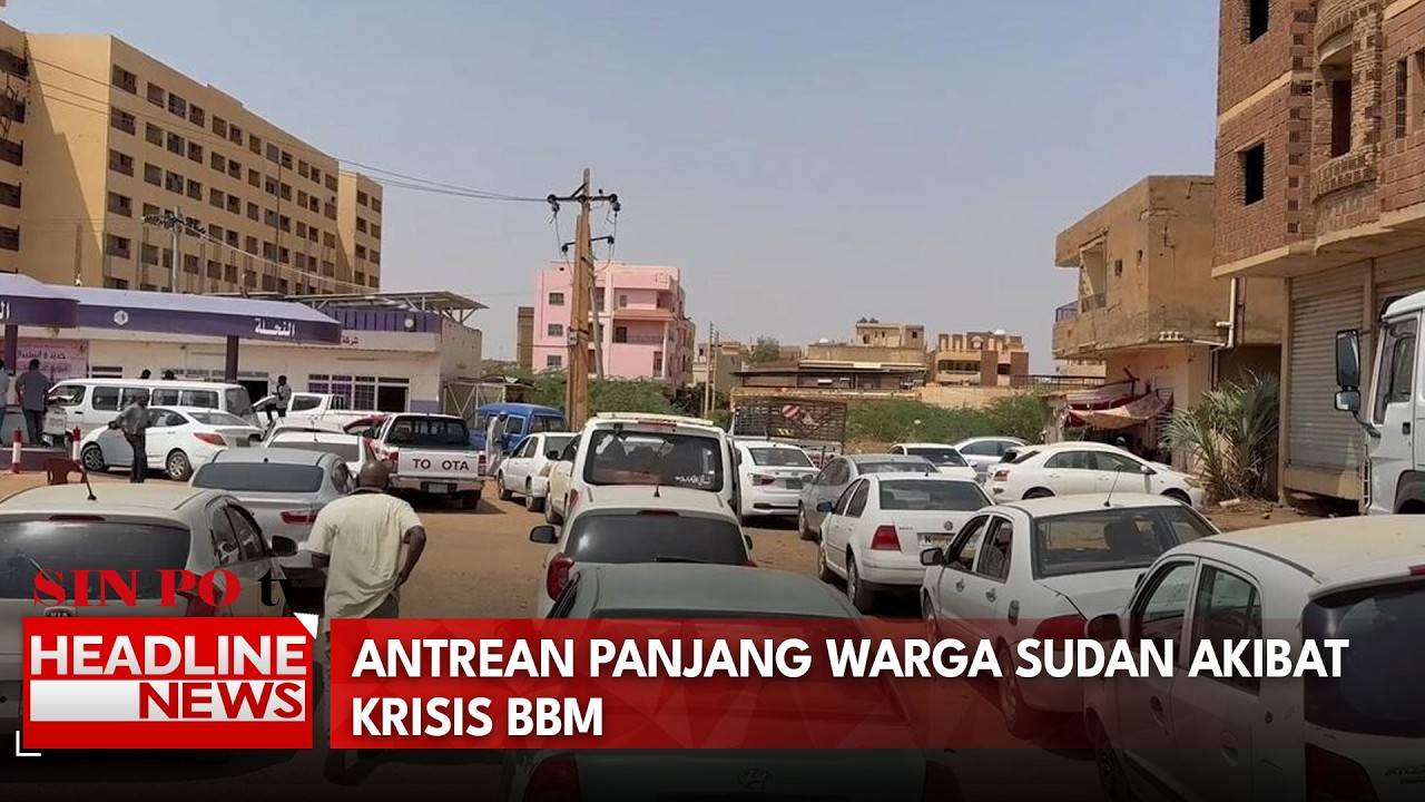 Antrean Panjang Warga Sudan Akibat Krisis BBM