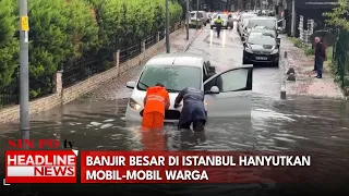 Banjir Besar di Istanbul Hanyutkan Mobil-Mobil Warga