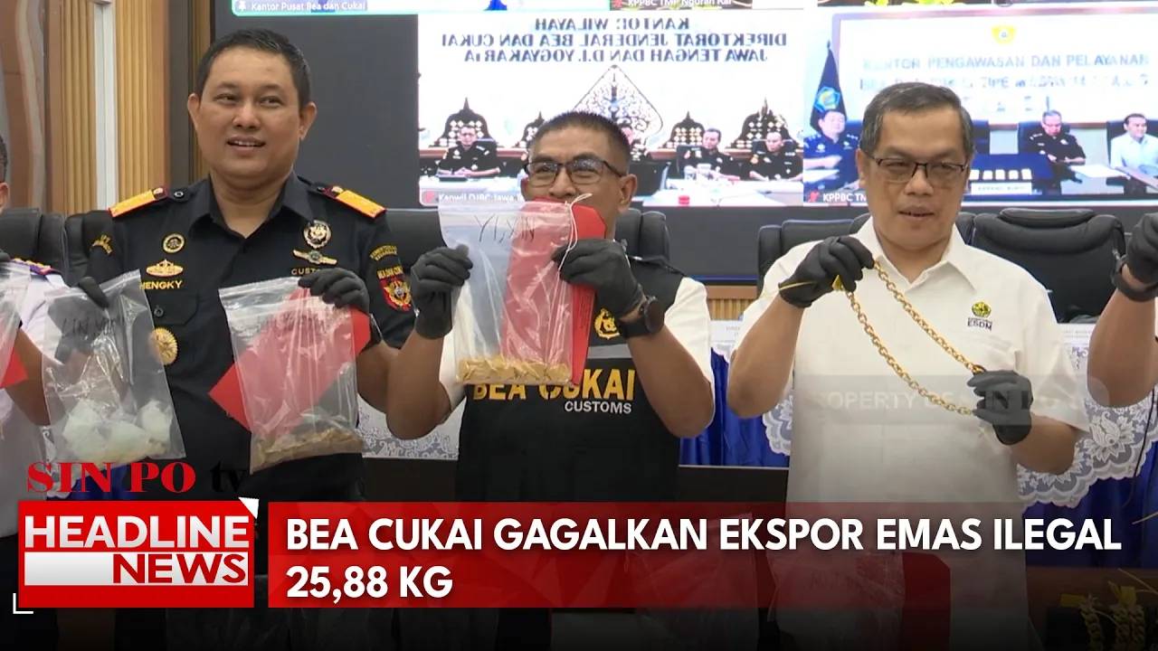 Bea Cukai Gagalkan Ekspor Emas Ilegal 25,88 KG