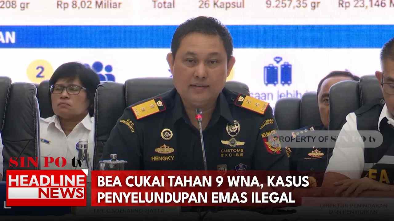 Bea Cukai Tahan 9 WNA, Kasus Penyelundupan Emas Ilegal