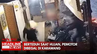 Berteduh Saat Hujan, Pemotor Dibegal Di Karawang