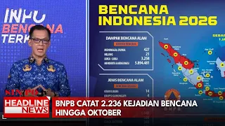 BNPB Catat 2.236 Kejadian Bencana Hingga Oktober