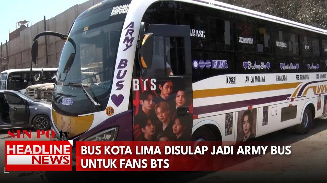Bus Kota Lima Disulap Jadi Army Bus Untuk Fans BTS