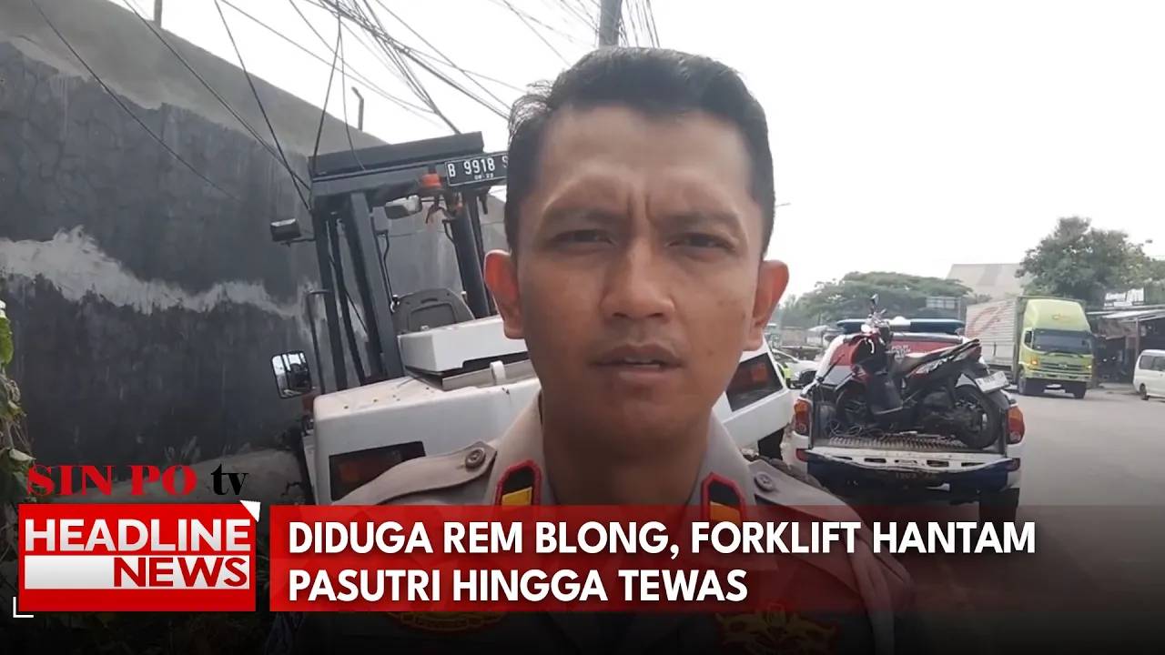 Diduga Rem Blong, Forklift Hantam Pasutri Hingga Tewas
