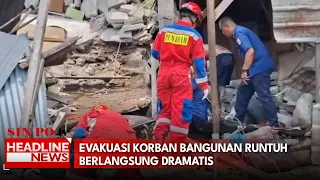 Evakuasi Korban Bangunan Runtuh Berlangsung Dramatis