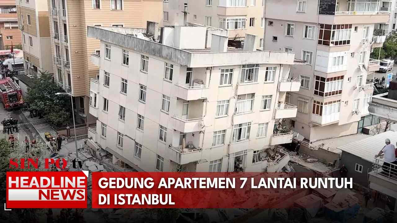 Gedung Apartemen 7 Lantai Runtuh di Istanbul