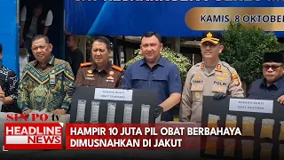 Hampir 10 Juta Pil Obat Berbahaya Dimusnahkan di Polres Jakut