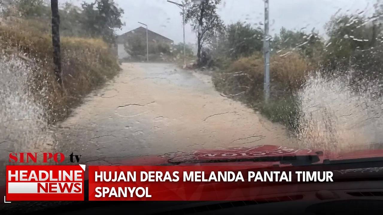 Hujan Deras Melanda Pantai Timur Spanyol