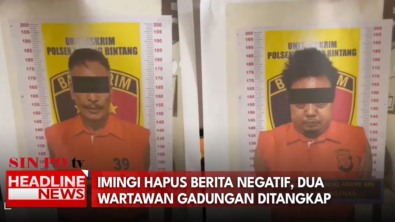 Imingi Hapus Berita Negatif, 2 Wartawan Gadungan Ditangkap