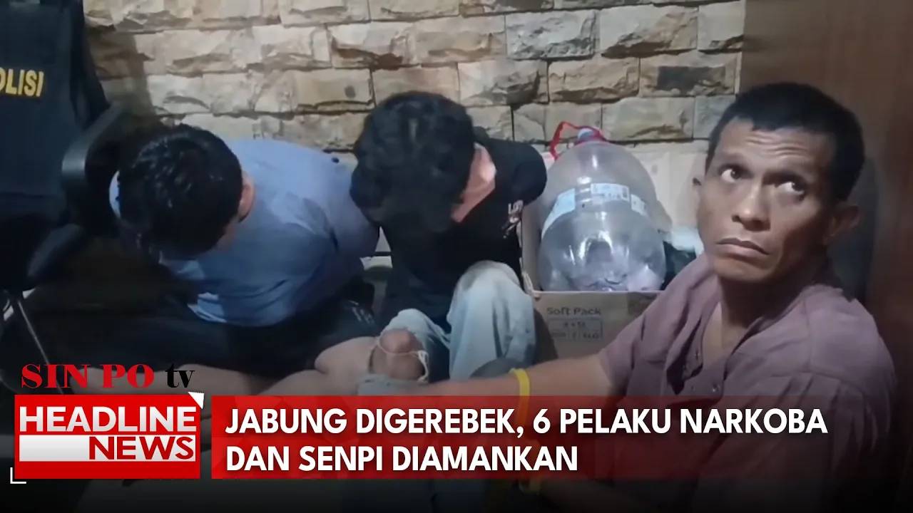 Jabung Digerebek, 6 Pelaku Narkoba dan Senpi Diamankan