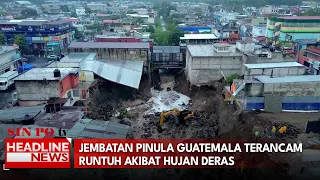 Jembatan Pinula Guatemala Terancam Runtuh Akibat Hujan Deras