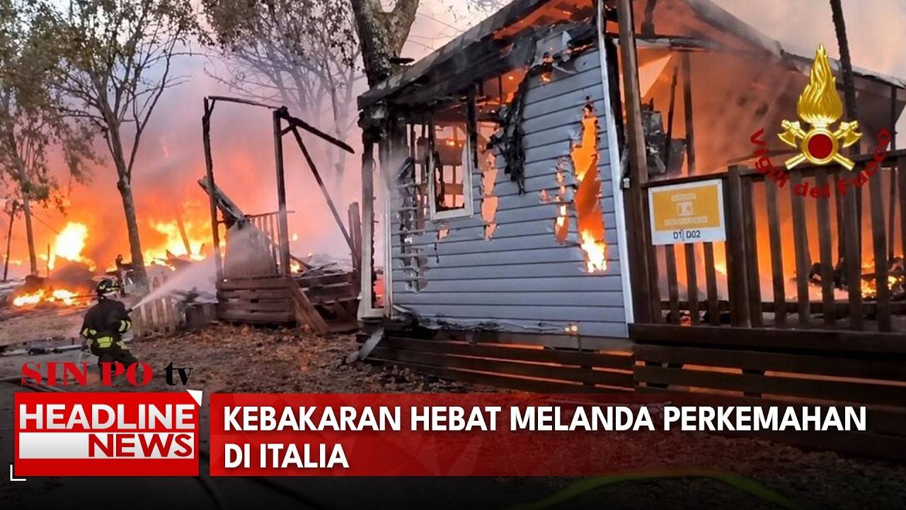 Kebakaran Hebat Melanda Perkemahan di Italia