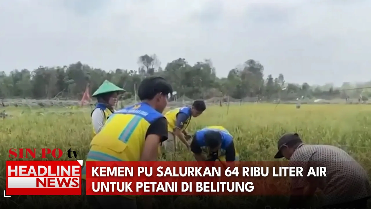 Kemen PU Salurkan 64 Ribu Liter Air Untuk Petani di Belitung