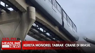 Kereta Monorel Tabrak Crane Di Brasil