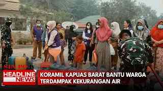 Koramil Kapuas Barat Bantu Warga Terdampak Kekurangan Air