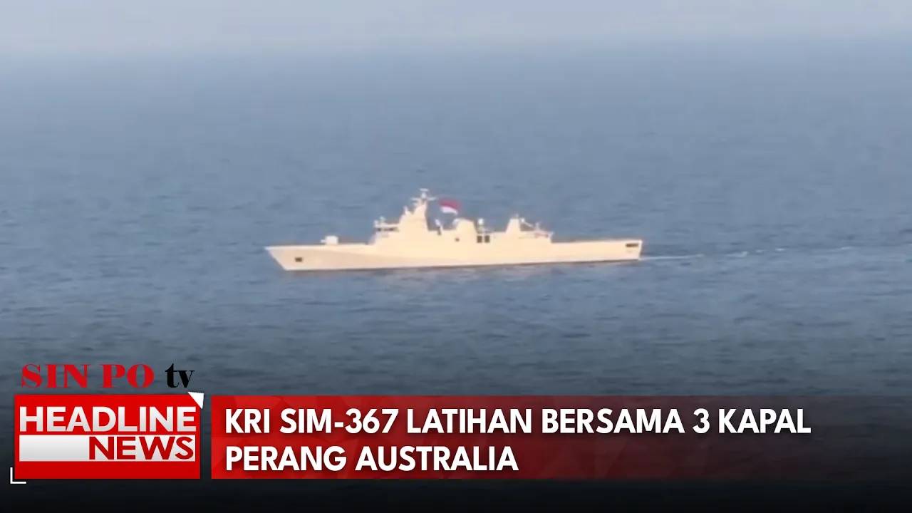 KRI SIM-367 Latihan Bersama 3 Kapal Perang Australia