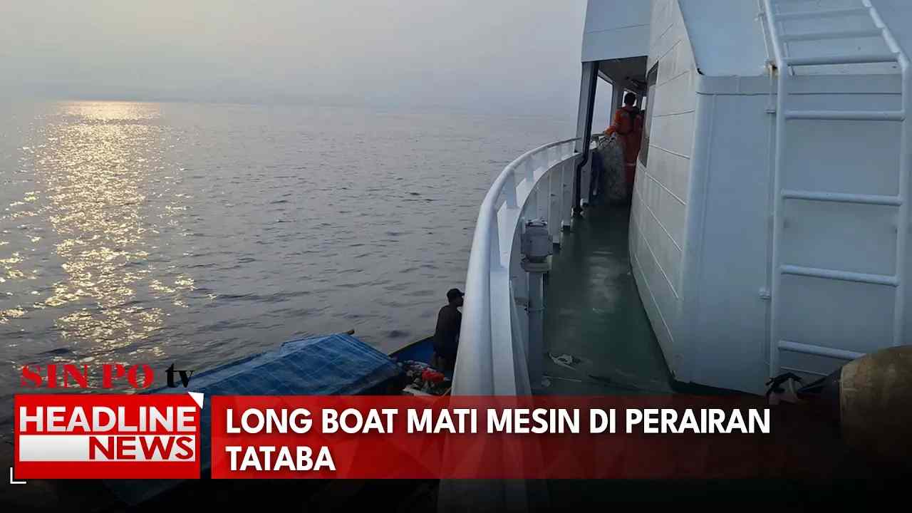Long Boat Mati Mesin di Perairan Tataba