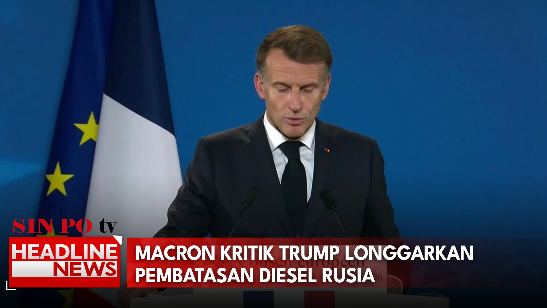 Macron Kritik Trump Longgarkan Pembatasan Diesel Rusia