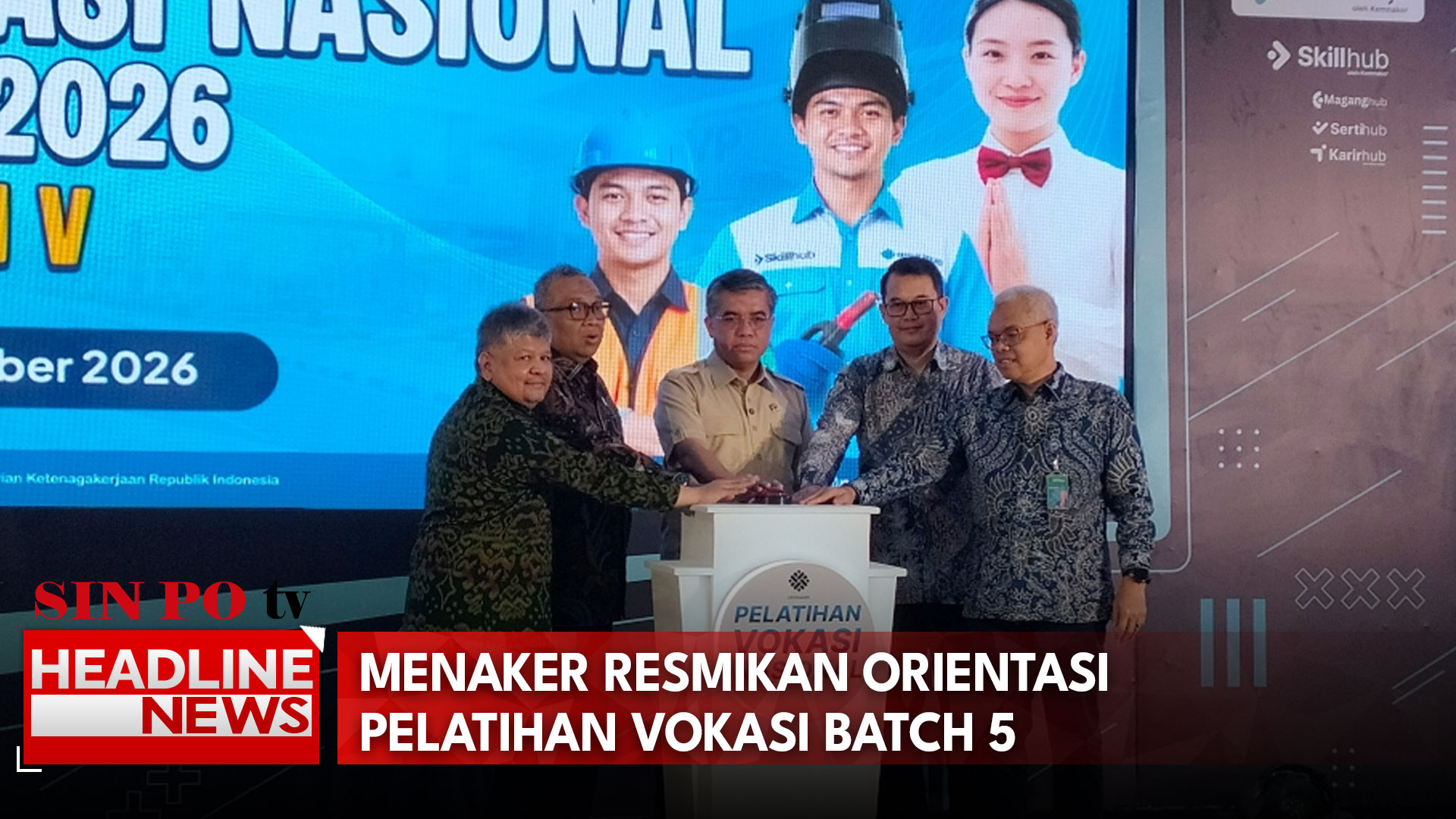 Menaker Resmikan Orientasi Pelatihan Vokasi Batch 5