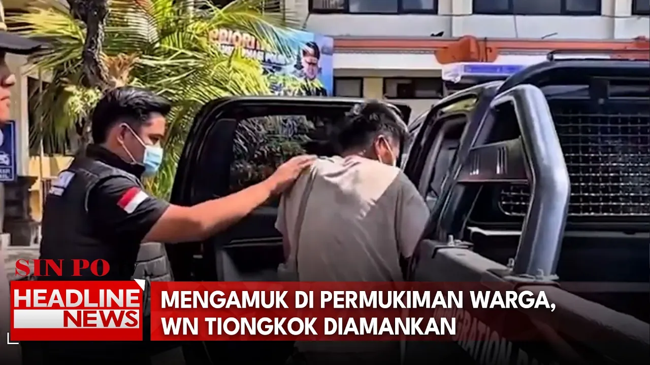 Mengamuk di Permukiman Warga, WN Tiongkok Diamankan