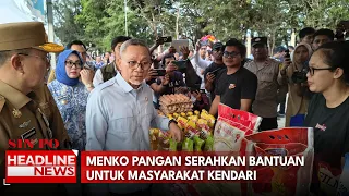 Menko Pangan Serahkan Bantuan Untuk Masyarakat Kendari