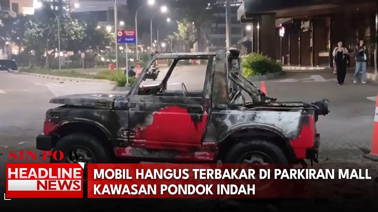 Mobil Hangus Terbakar di Parkiran Mall Kawasan Pondok Indah