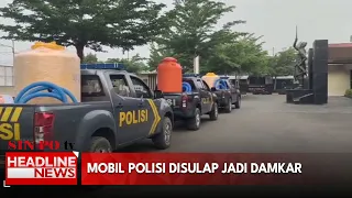 Mobil Polisi Disulap Jadi Damkar