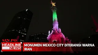 Monumen Mexico City Diterangi Warna Iran