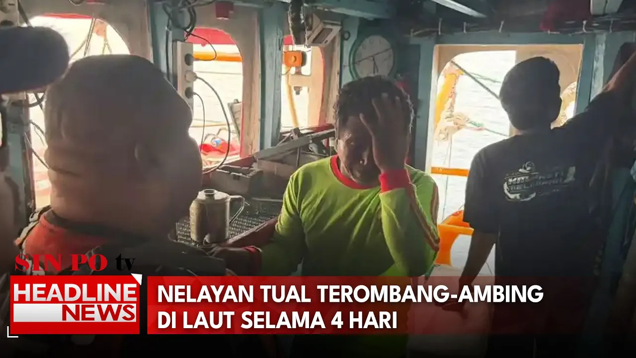 Nelayan Tual Terombang-Ambing di Laut Selama 4 Hari