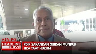 PDIP Sarankan Gibran Mundur Jika Taat Hukum