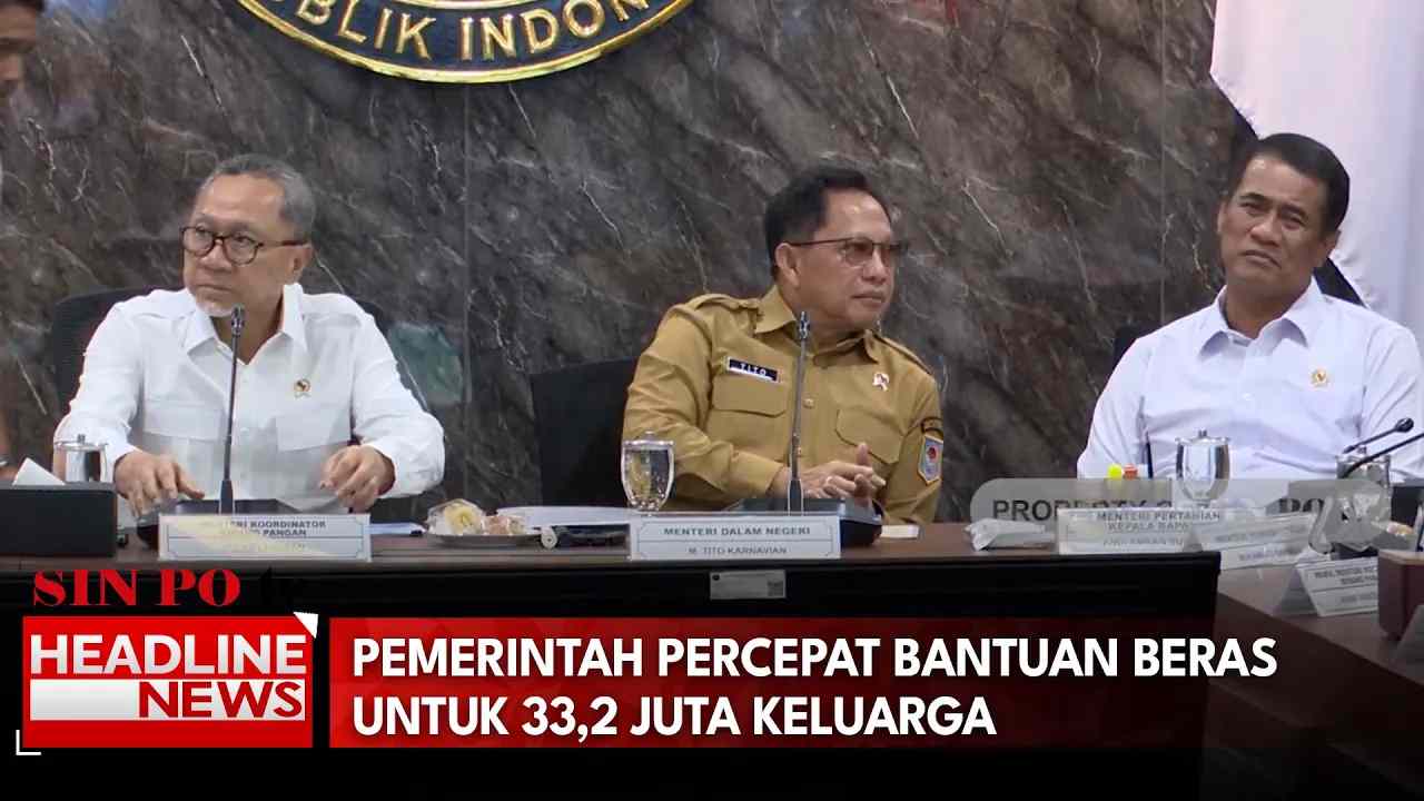 Pemerintah Percepat Bantuan Beras Untuk 33,2 Juta Keluarga