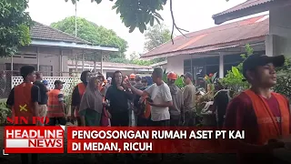 Pengosongan Rumah Aset PT KAI di Medan, Ricuh