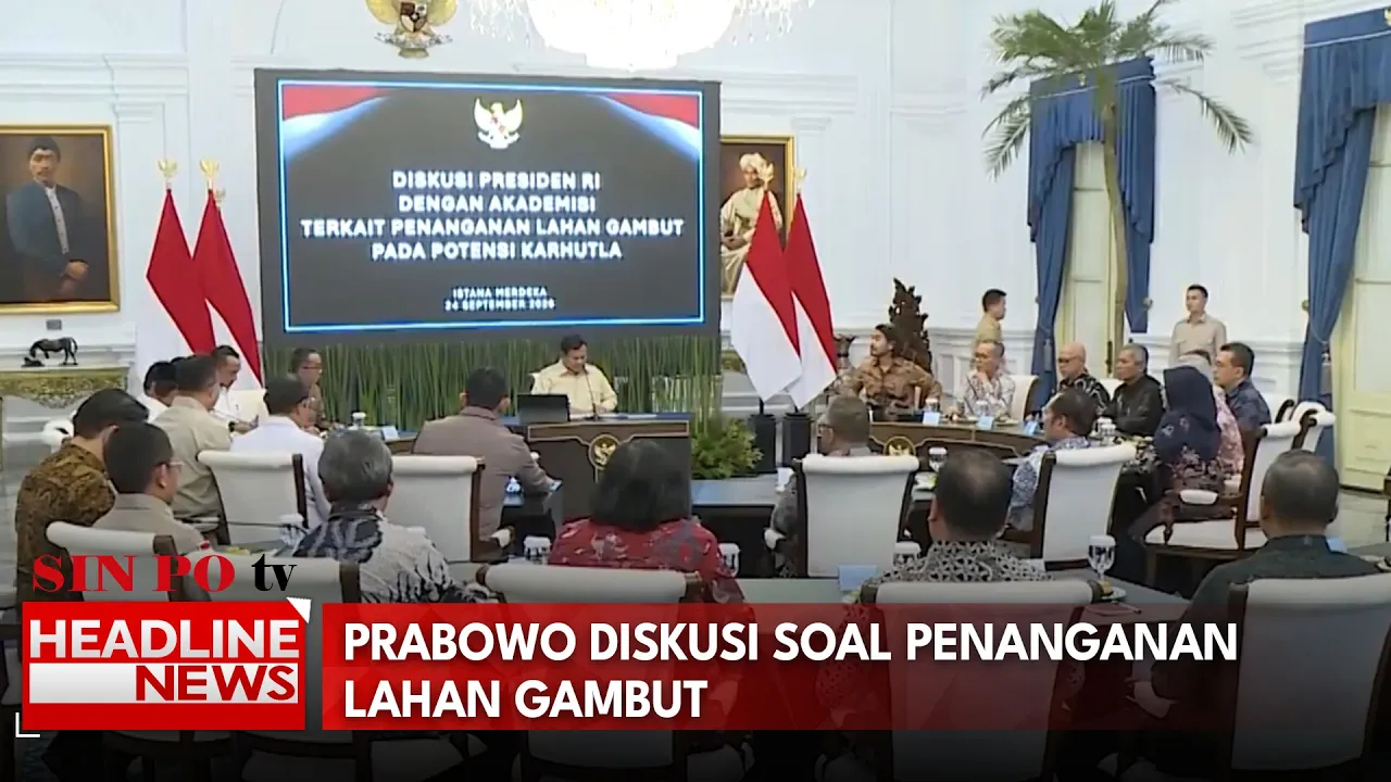 Prabowo Diskusi Soal Penanganan Lahan Gambut