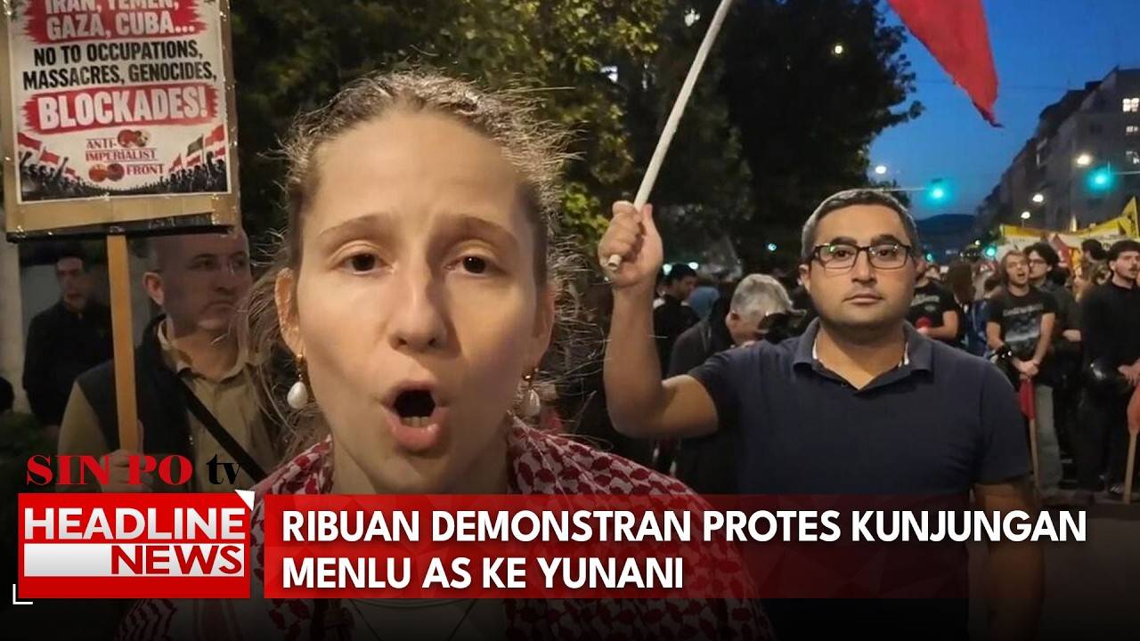 Ribuan Demonstran Protes Kunjungan Menlu AS ke Yunani