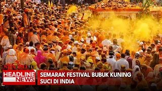 Semarak Festival Bubuk Kuning Suci Di India