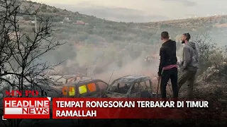 Tempat Rongsokan Terbakar di Timur Ramallah