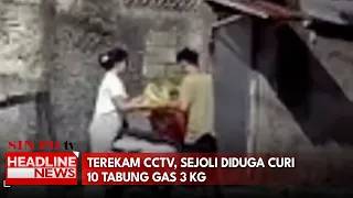 Terekam CCTV, Sejoli Diduga Curi 10 Tabung Gas 3 KG