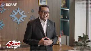 Teuku Riefky Harsya, S.E., M.T. (Menekraf) Mengucapkan Selamat HUT SIN PO TV ke-3.