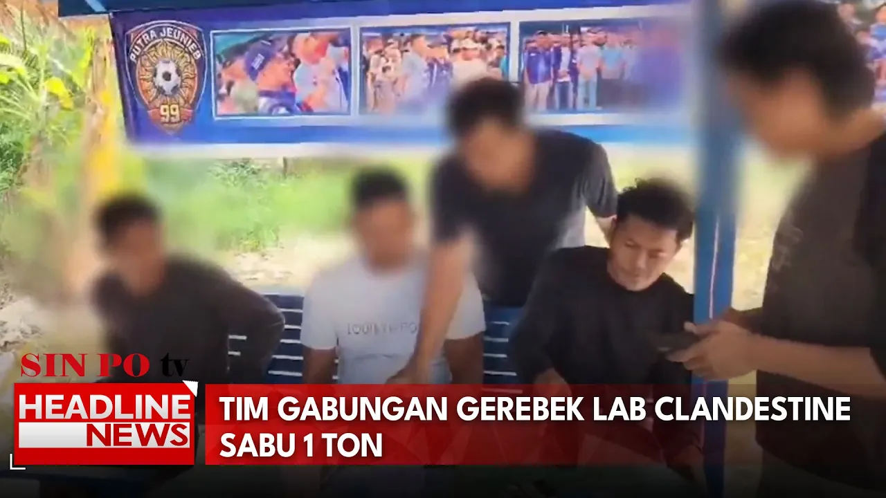 Tim Gabungan Gerebek Lab Clandestine Sabu 1 Ton