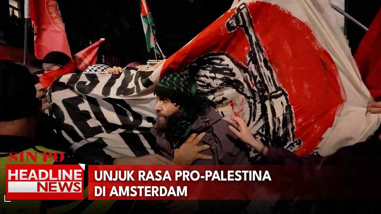 Unjuk Rasa Pro-Palestina di Amsterdam