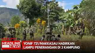 Yonif 721/Makkasau Hadirkan Lampu Penerangan di 3 Kampung